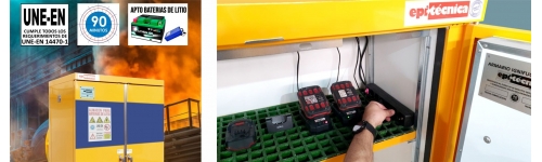 Armarios para Baterías de Litio con Resistencia al Fuego
